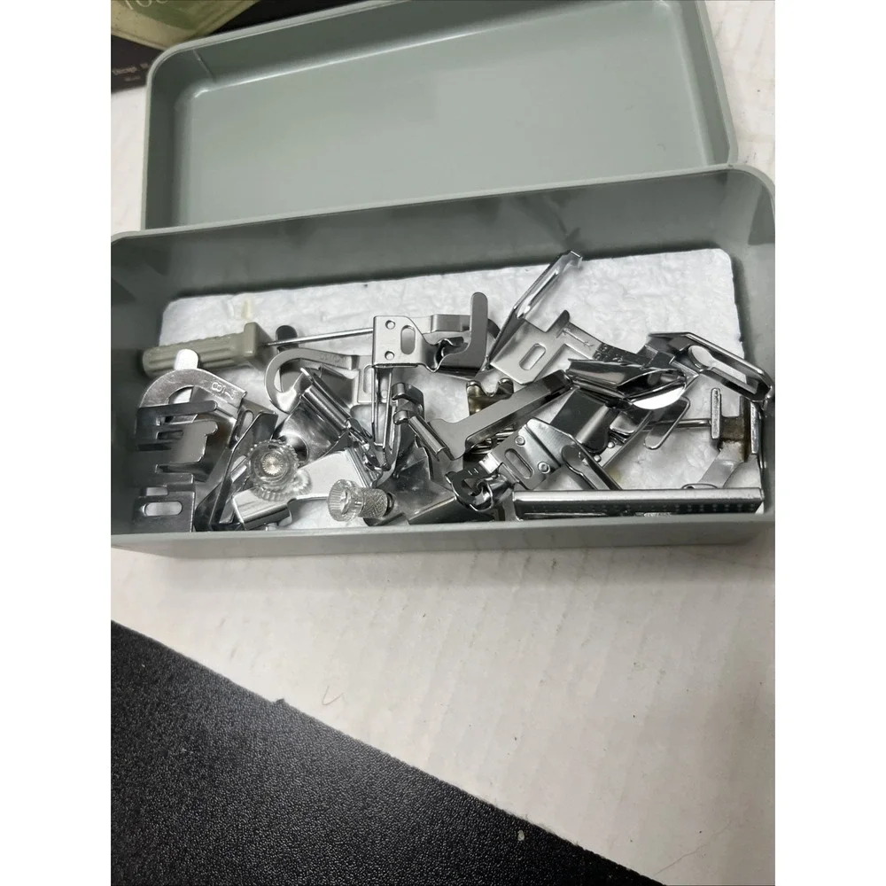 Vintage Sears Kenmore Sewing Machine Attachments with Case - 20 6846